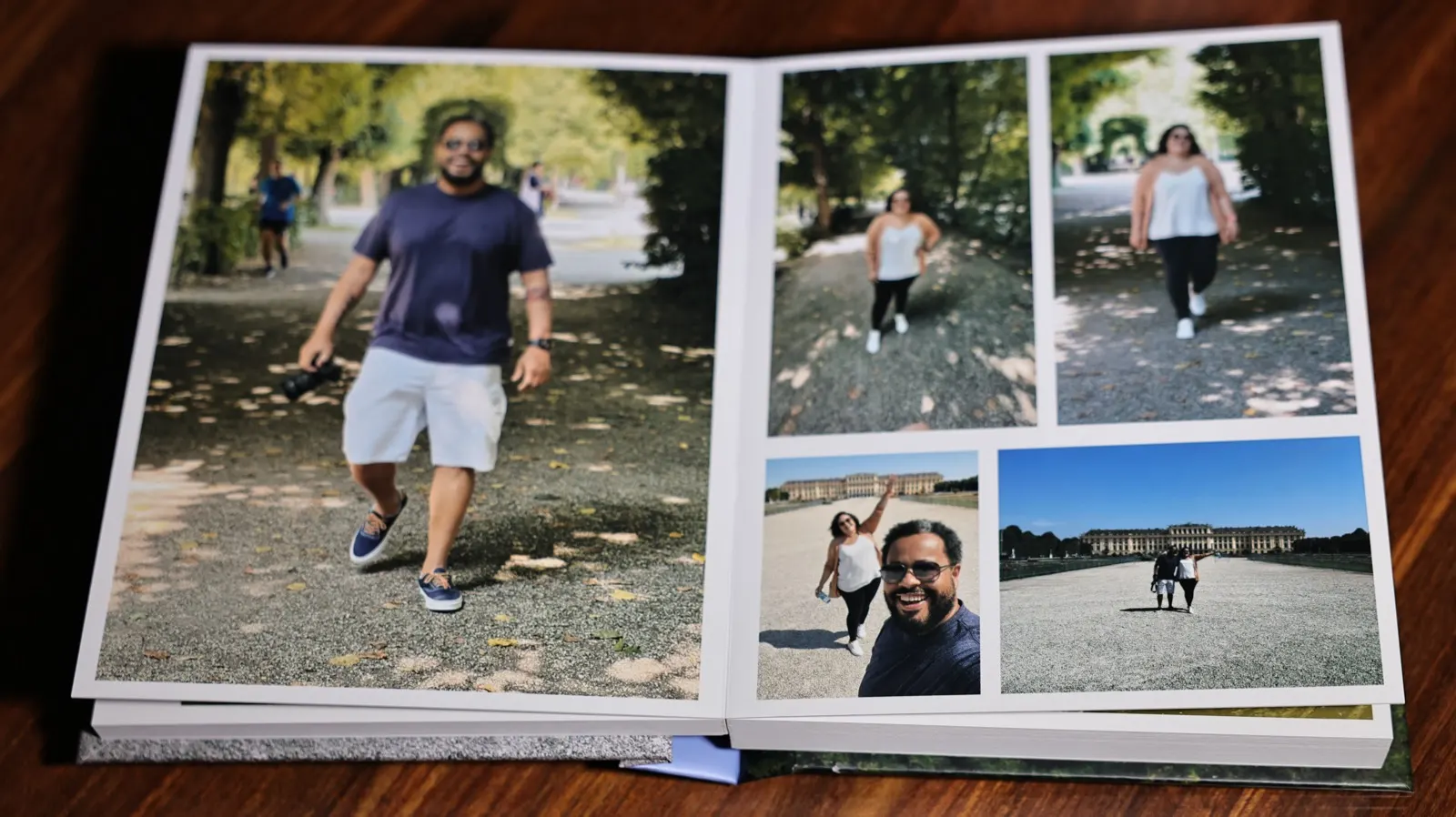Por dentro: a foto grande à esquerda e quatro menores à direita, todas do mesmo passeio